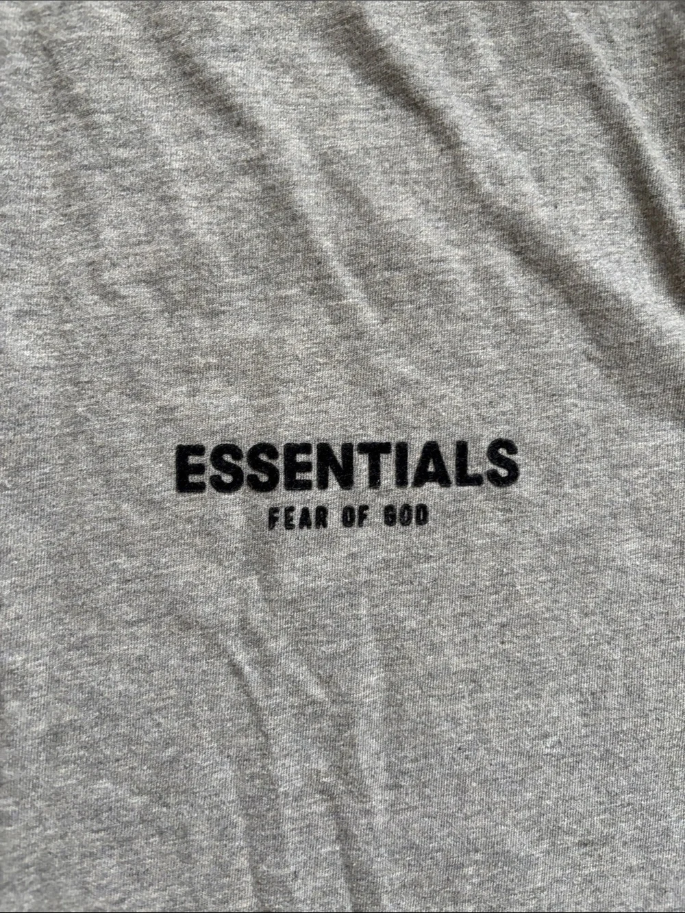 Essentials Fear Of God Heather Grey Short Sleeve Crew Neck Tee